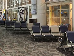 New airport bench seating in Indonesia International Airport