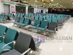 The material of leather pad airport chairs in public places