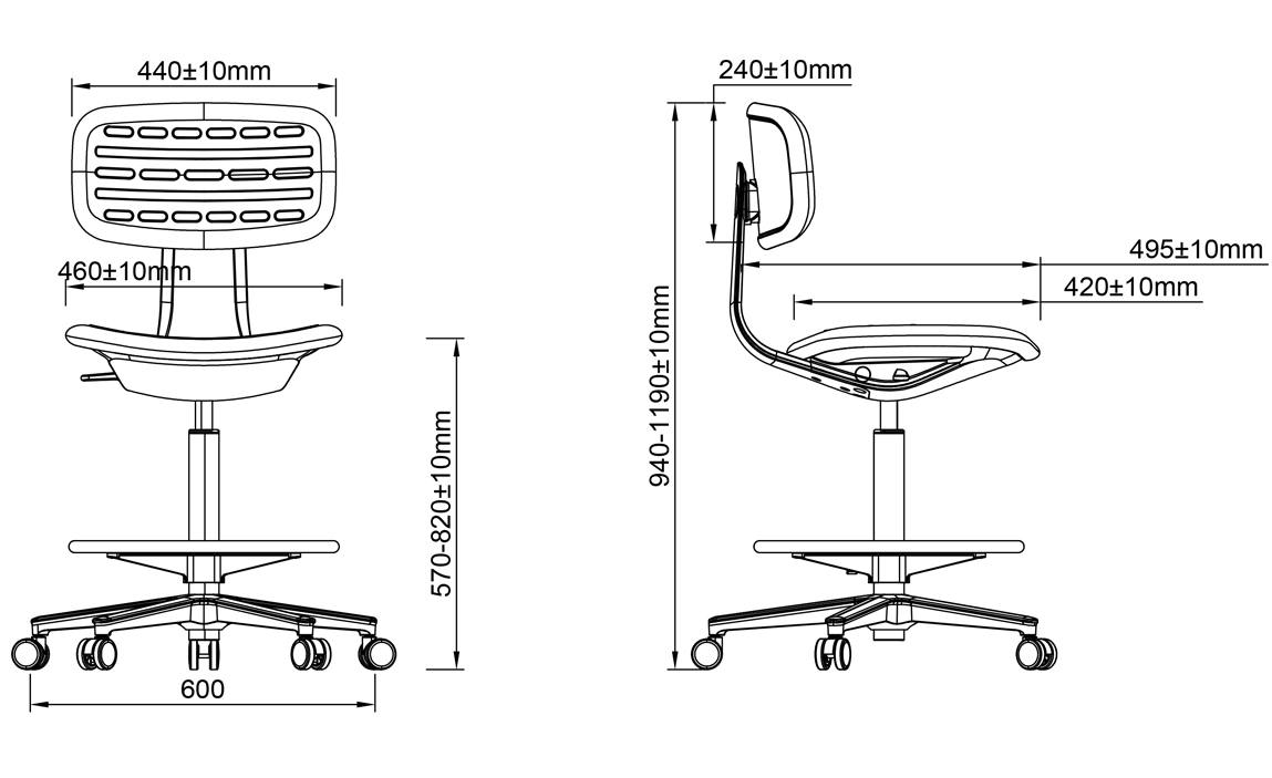 Esd ergonomic lab chair LS13(图1)