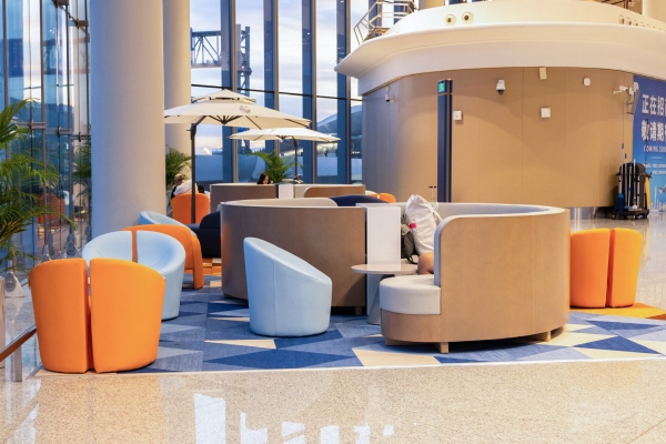 Airport waiting sofas