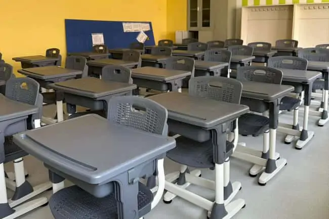 school desk and chair