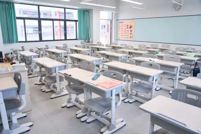 school desk and chair