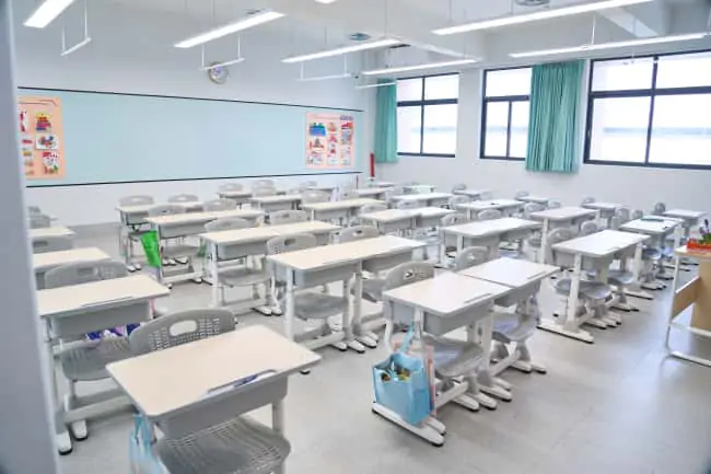 school desk and chair