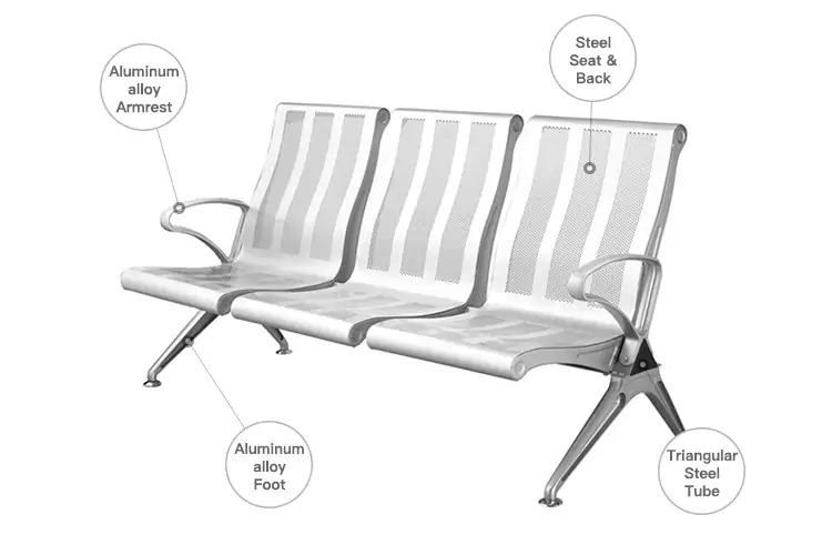 Aluminium Alloy Waiting Chair 