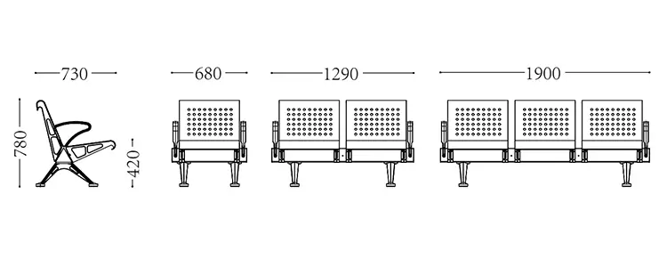 Aluminium Alloy Airport Chair | Waiting Chair