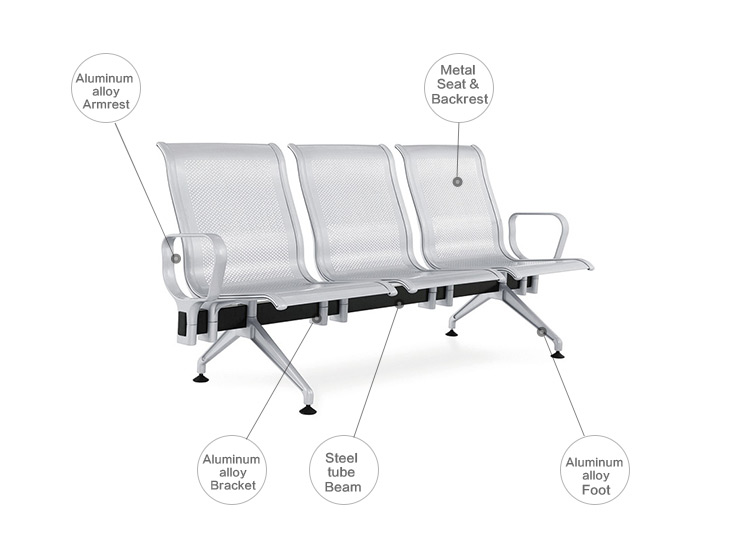 Aluminium Alloy Waiting Chair | Waiting Bench
