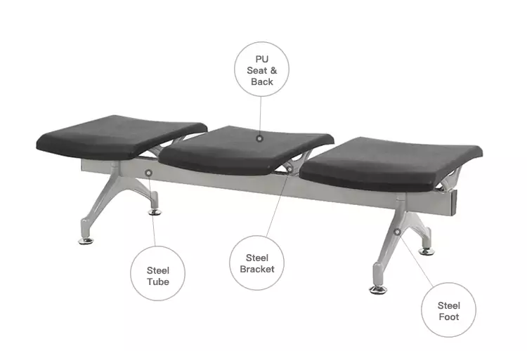 3 Seater Airport Chair | Waiting Chair